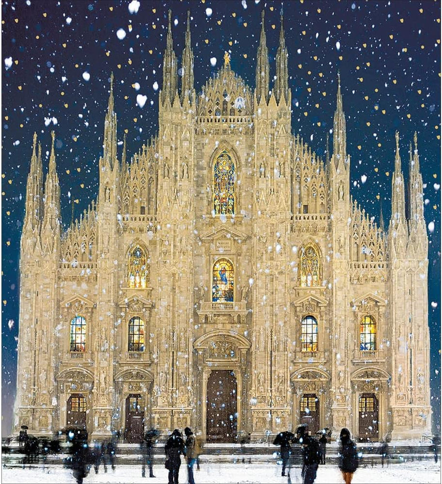 Card (Christmas): Milan Cathedral in the Snow