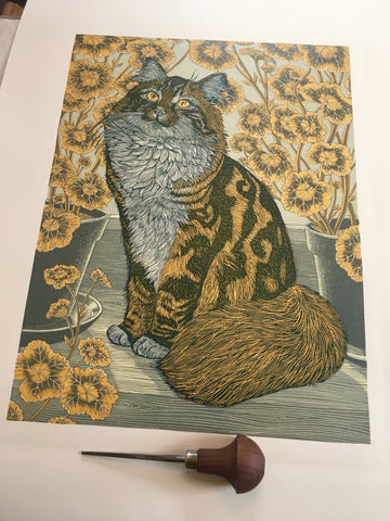 Card (Vanessa Lubach): Helen with Geraniums