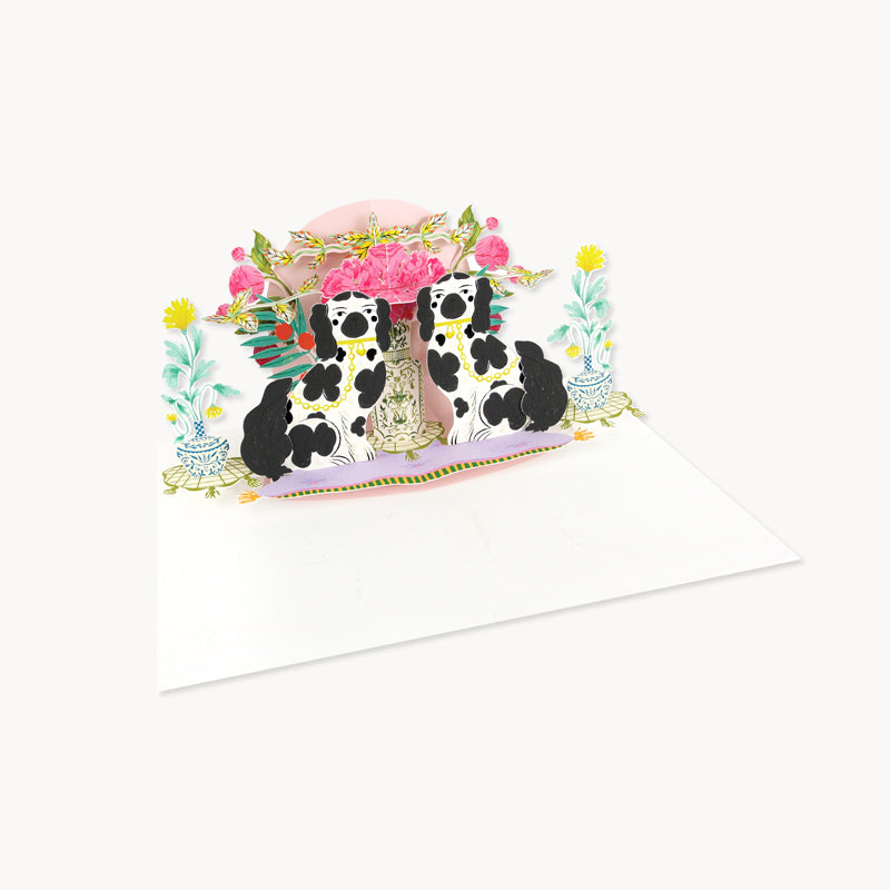 Card (3-D Pop - up): Staffordshire Dogs