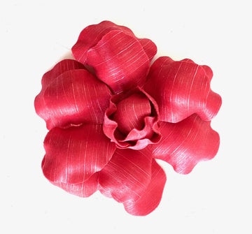 Silk Flower Brooch: Lipstick Pink