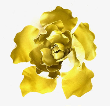 Silk Flower Brooch: Yellow