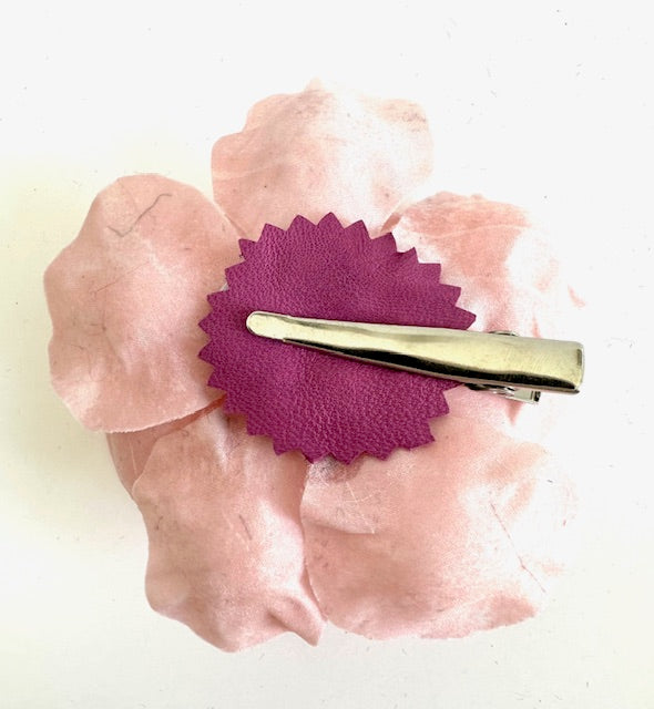 Silk Flower Brooch: Pink