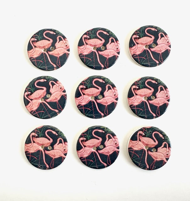 Ceramic Button: Flamingo