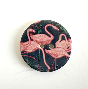 Ceramic Button: Flamingo