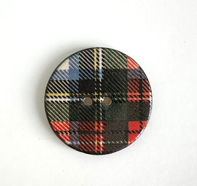 Ceramic Buttons: Tartan