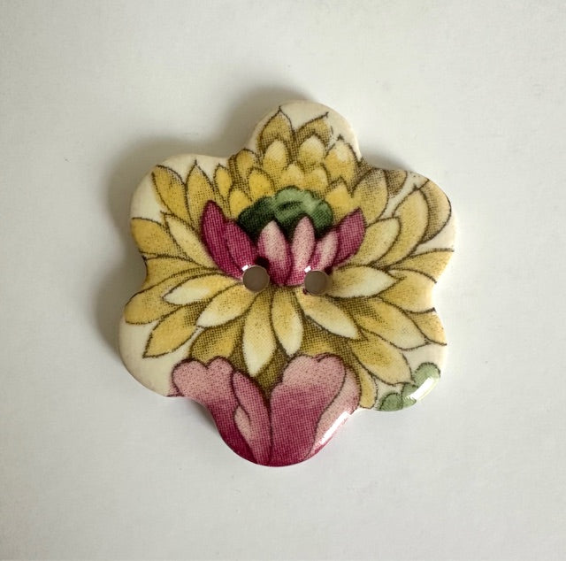 Ceramic Buttons: Chrysanthemum