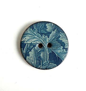 Ceramic Buttons: Blue Acanthus