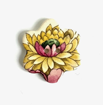 Ceramic Buttons: Chrysanthemum