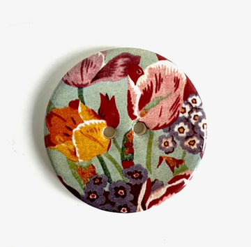 Ceramic Buttons: Warner Textile Tulips