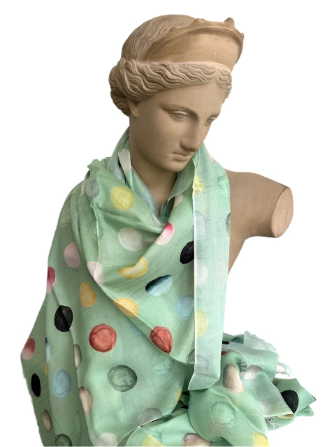 Scarf (Modal and Silk): Eclipse in Mint)