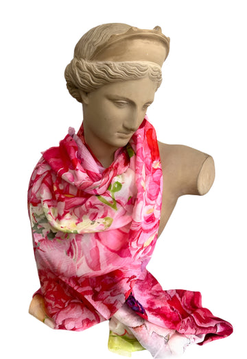 Scarf (Modal and Silk): Heavenly Pinks