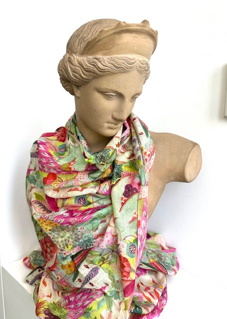 Scarf (Modal and Silk): Tropical Delight