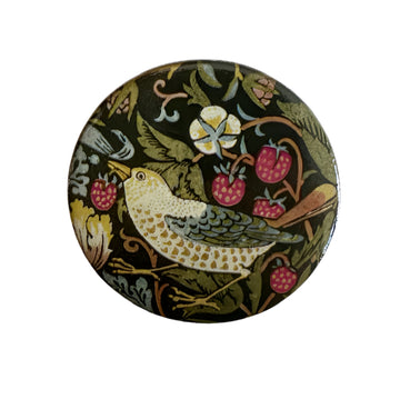Ceramic Brooch: Strawberry Thief