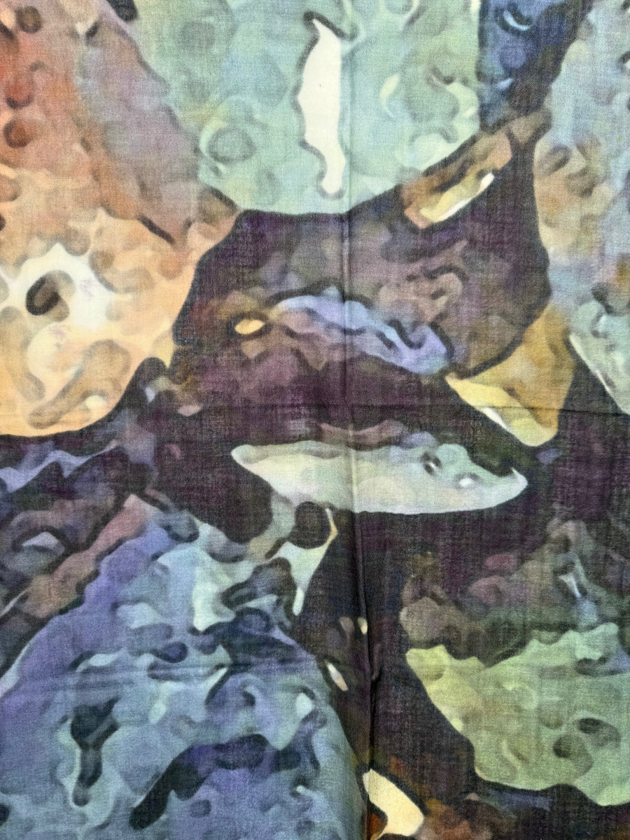 Scarf (Wool and Silk): Stonefields