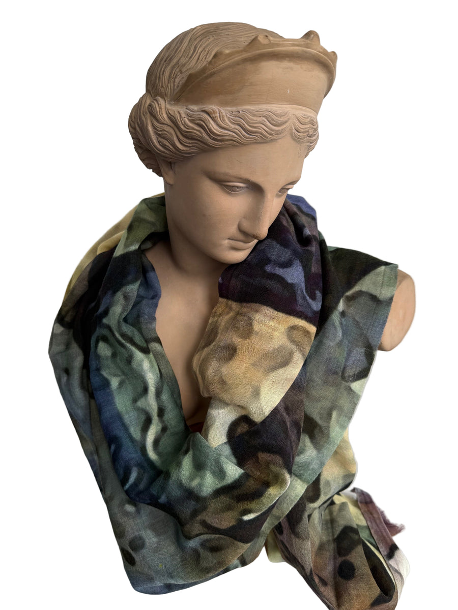Scarf (Wool and Silk): Stonefields