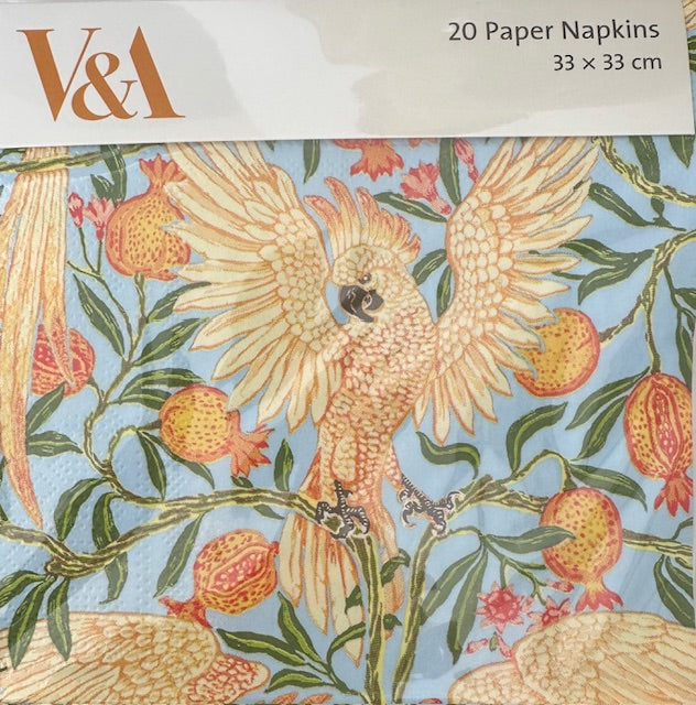 Paper Napkins (Lunch): V&A Cockatoo & Pomegranate