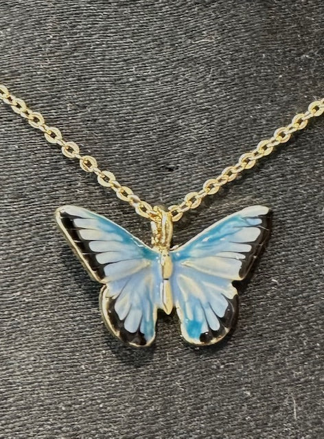Necklace: Blue Butterfly