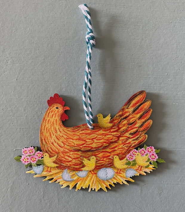 Wooden Decoration: Mother Hen