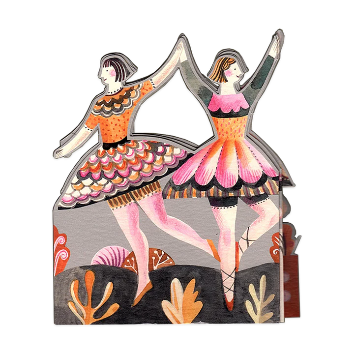 Card (Die-cut): Sarah Young - Dancers - tri-fold