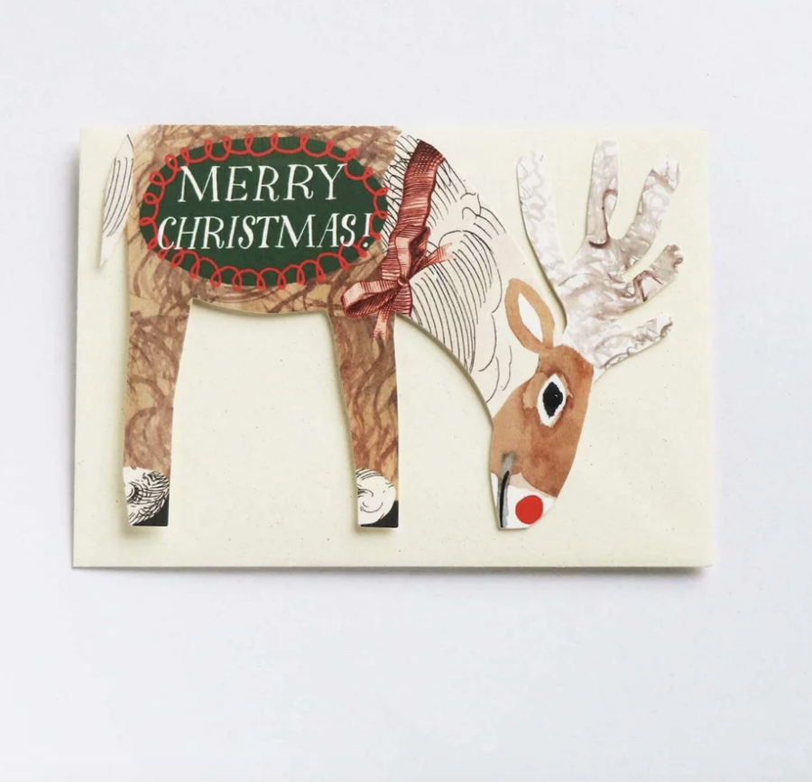 Card (Christmas Die Cut): Rudolph