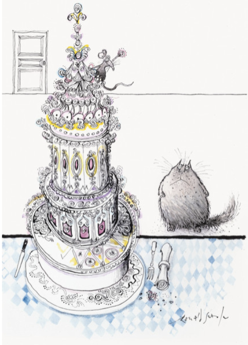 Card: Cat and Cake