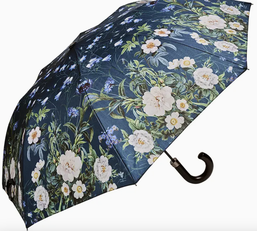 Umbrella: Blue Flower Garden