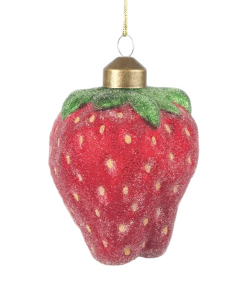 Glass Decoration: Sugared Strawberry