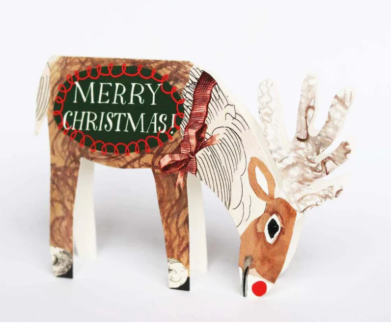 Card (Christmas Die Cut): Rudolph