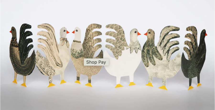 Card (Concertina): Chickens