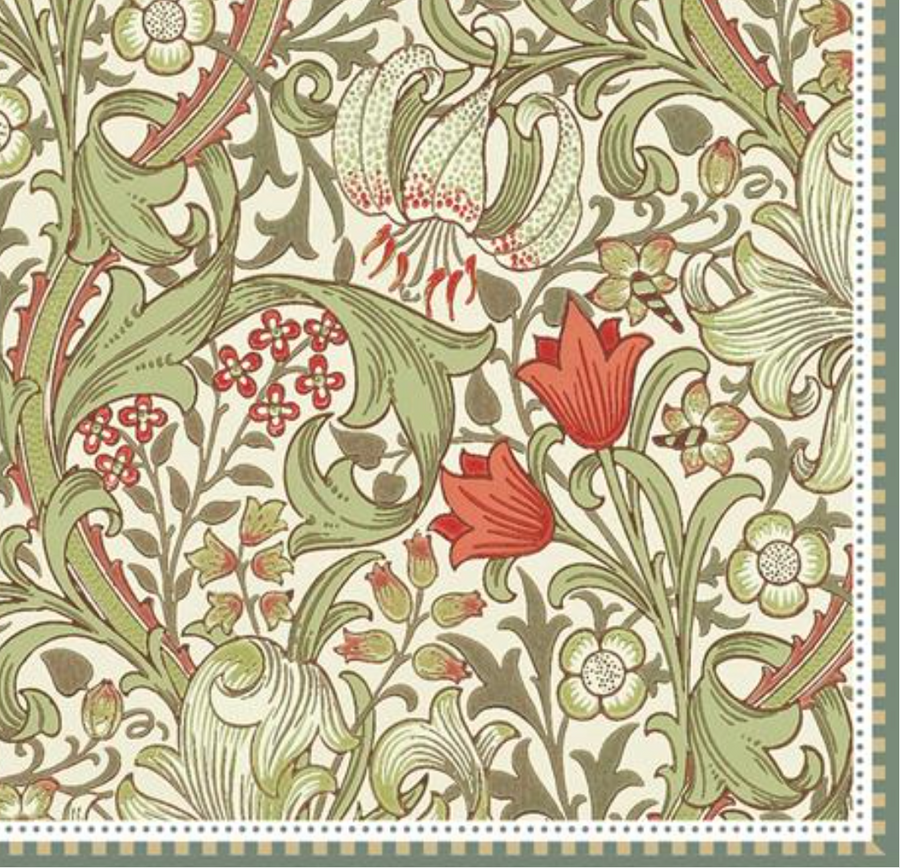 Paper Napkins (Lunch): William Morris Green