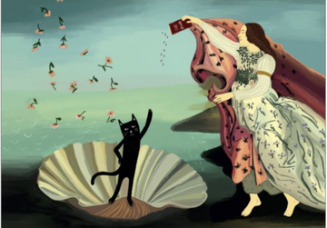 Card (Niaski): Botticatli Birth of Venus