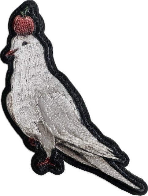 Brooch: Dove and Apple