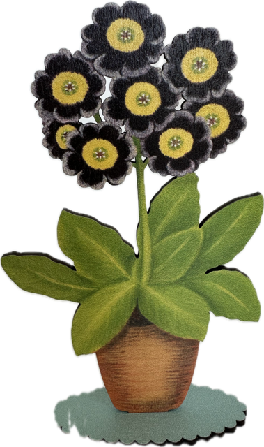 Wooden Mantle Ornament: Auricula