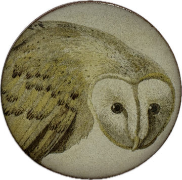 Ceramic Brooch: Heritage Barn Owl