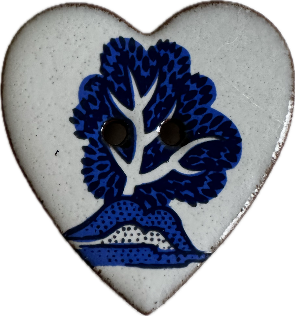 Ceramic Buttons: After Willow - Tree- heart