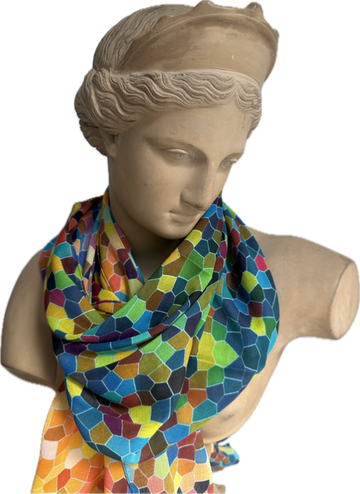 Scarf (Cotton and Modal): Rainbow Geometry