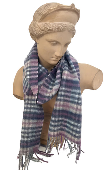 Scottish Tartan Scarf: Gingham Blues