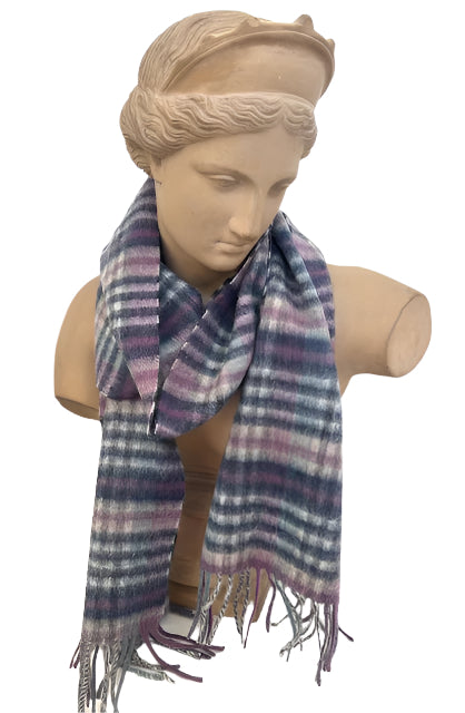 Scottish Tartan Scarf: Gingham Blues