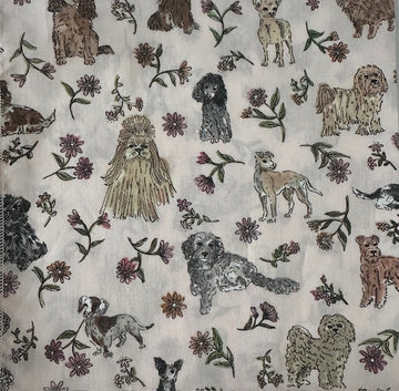 Liberty Print Handkerchief: Cute Dogs