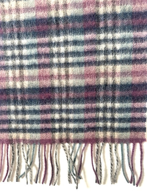 Scottish Tartan Scarf: Gingham Blues