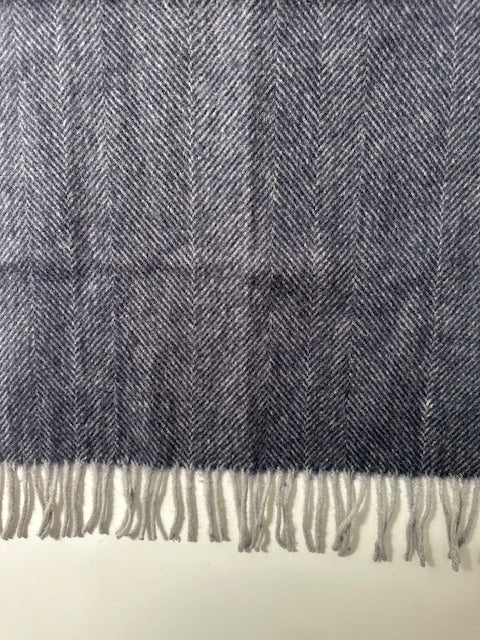 Herringbone Blanket Wrap: Blue