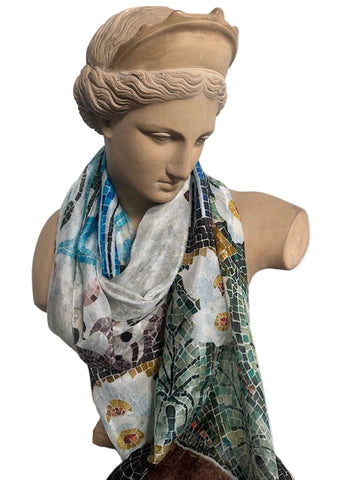Scarf (Modal and Silk): Mosaic Garden