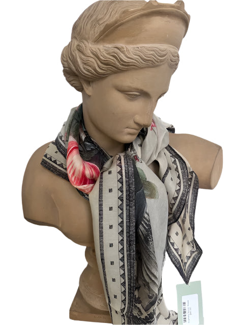 Scarf(Silk Blend): Roses