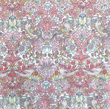 Liberty Print Handkerchiefs: Strawberry Thief Blush