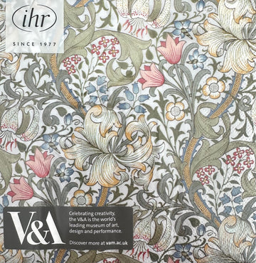 Paper Napkins (Lunch): William Morris V&A Golden Lily - white