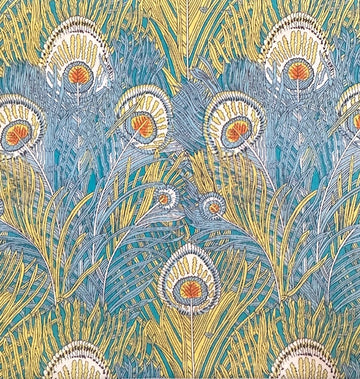 Liberty Print Handkerchief: Peacock Feathers