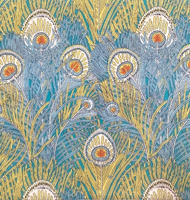 Liberty Print Handkerchief: Peacock Feathers