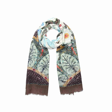Scarf (Modal and Silk): Mosaic Garden