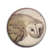 Ceramic Brooch: Heritage Barn Owl