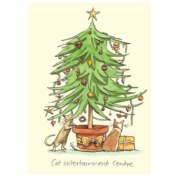 Card (Christmas): Two Bad Mice - Cat Entertainment Centre